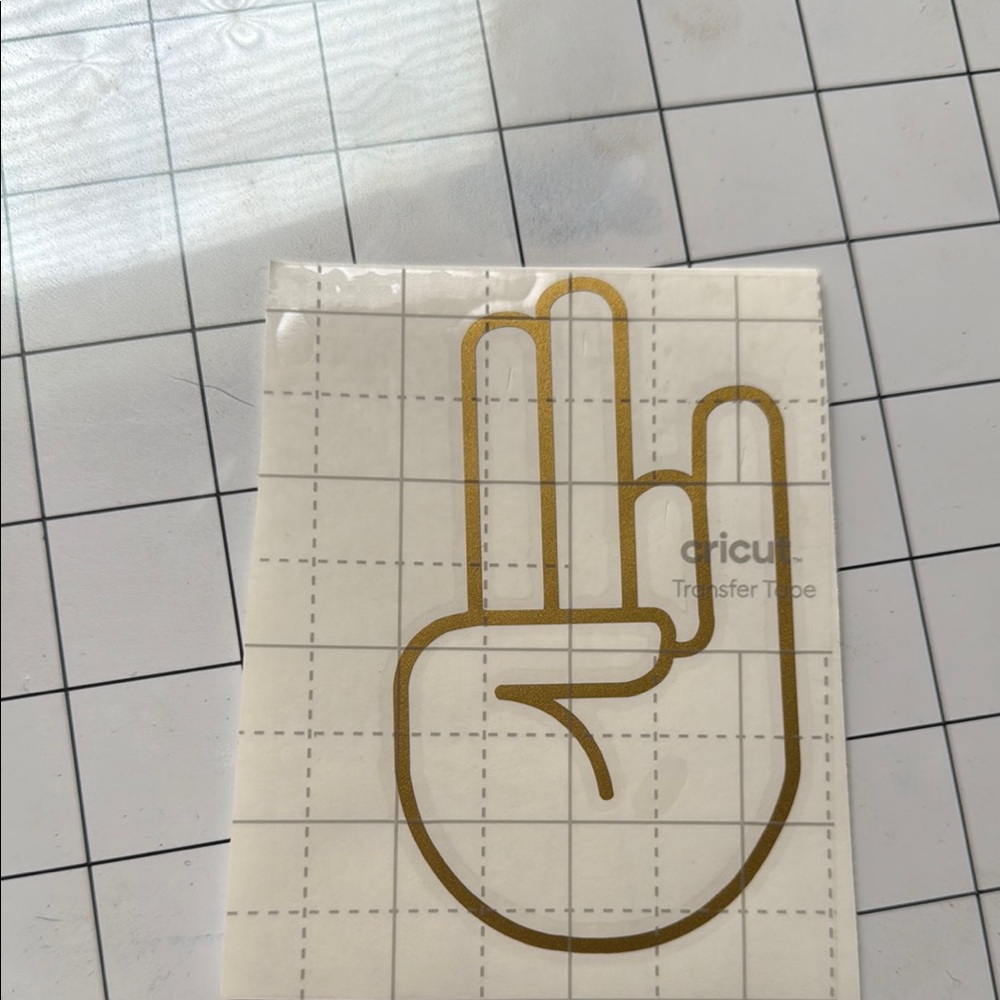 Cricut Gold Hand Gesture Transfer Tape
